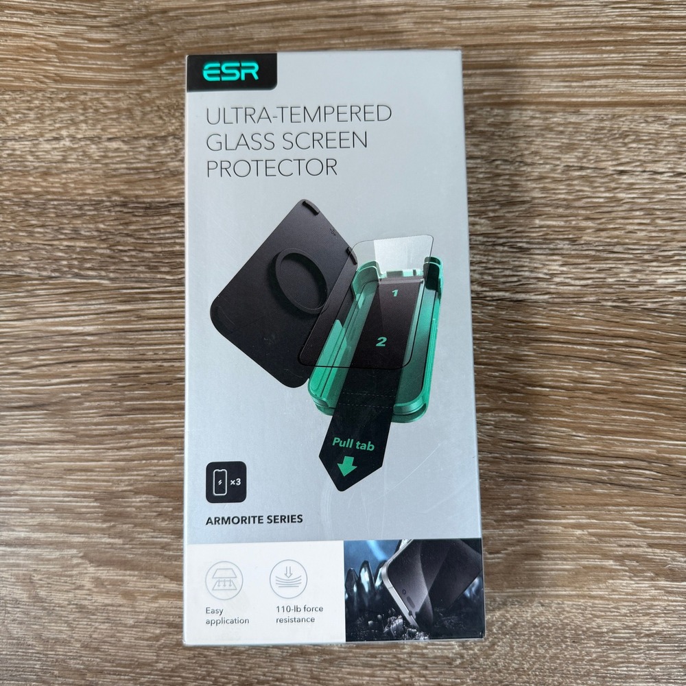 ESR Armorite Screen Protector iPhone 16 Pro Max Tempered Glass 3 Pack Sealed